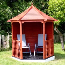 Shire Summerhouse Arbour - painted red