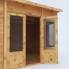 10x8 Mercia Helios Summerhouse - isolated close up of doors open