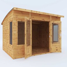 10x8 Mercia Helios Summerhouse - isolated with doors open