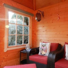 10 x 10 Shire Ardcastle Corner Log Cabin - Interior