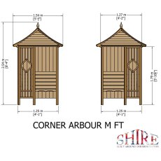 Shire Heritage Corner Arbour - dimensions