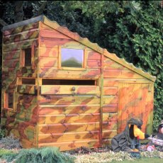 Shire Command Post Playhouse painted by customer in camouflage colours