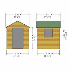 Shire Hide Playhouse - dimensions without optional veranda