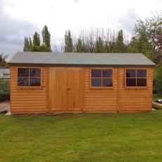 Shire Mammoth Professional Apex Shed - front view loglap