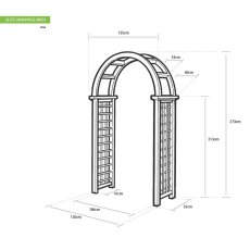 Grange Granville Garden Arch - dimensions