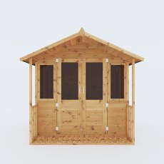 7x7 Mercia Shiplap Traditional Summerhouse with Veranda - front view