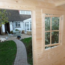 7 x 7 Shire Avesbury Log Cabin - View from inside