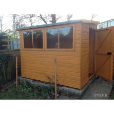 9x6 Shire Norfolk Professional Pent Shed - angled position