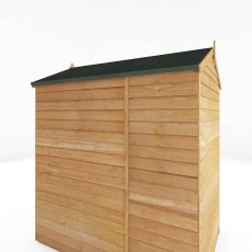 6 x 4 Mercia Overlap Reverse Shed - white background - side view
