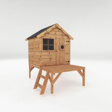 5x6 Mercia Snug Tower Playhouse - isolated angled view