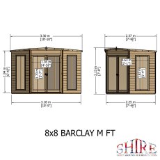 8 x 8 Shire Barclay Corner Summerhouse