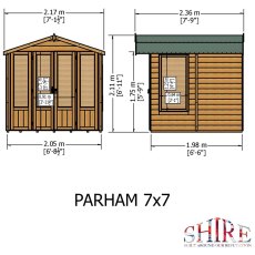 Shire Parham Summerhouse - External dimensions