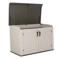 top lid opening option too of the 6x3.5 Lifetime Heavy Duty Plastic Storage Unit