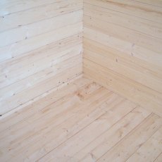 12Gx12 Shire Tunstall Log Cabin - tongue and groove floor with skirting board