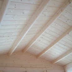 12Gx12 Shire Tunstall Log Cabin - roof and roof bearers