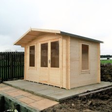 11 x 10 Shire Berryfield Log Cabin - External dimensions