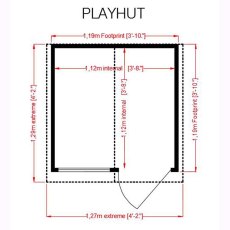 4 x 4 Shire Playhut Playhouse - Base plan