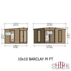 10 x 10 Shire Barclay Corner Summerhouse