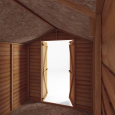 8 x 6 (2.37m x 1.78m) Mercia Overlap Shed - inside - open door
