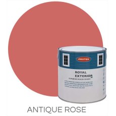 Protek Royal Exterior Paint 5 Litres - Antique Rose Colour Swatch with Pot