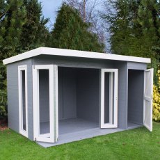 12x8 Shire Aster Summerhouse with Side Storage