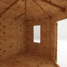 4m x4m Mercia Corner Log Cabin (28mm to 44mm Logs) - Internal View