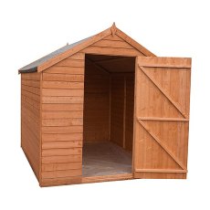 8 x 6 Shire Value Overlap Shed - Windowless - with door open