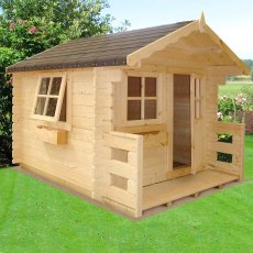 Shire Salcey Log Cabin Playhouse - Unpainted with tile roof