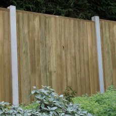 6ft High Forest Vertical Tongue and Groove Fence Panel - in situ