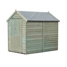 6 x 4 Shire Value Overlap Pressure Treated Shed with Single Door - Windowless - door closed