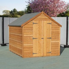 8 x 6 Shire Value Overlap Shed - Alternate angle, doors closed