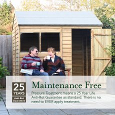 8 x 6 Forest 4Life Overlap Pent Wooden Shed - maintenance free