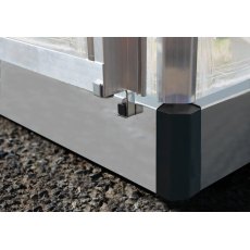 6 x 4 Palram Harmony Greenhouse in Silver - galvanised steel base aids stability