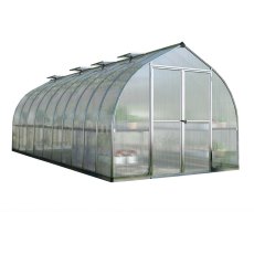 8 x 20 Palram Bella Greenhouse in Silver - isolated view