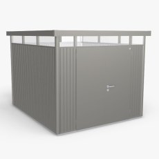 9 x 10 Biohort HighLine H5 Metal Shed - Double Door - Metallic Quartz Grey