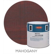 Protek Royal Exterior Paint 1 Litre - Mahogany Colour Swatch with Pot