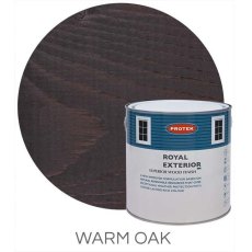 Protek Royal Exterior Paint 1 Litre - Warm Oak Colour Swatch with Pot