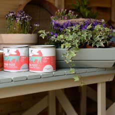 Thorndown Wood Paint 750ml- Goddess Green - Painted on plant pot
