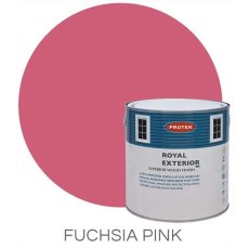 Protek Royal Exterior Paint 2.5 Litres - Fuchsia Pink Colour Swatch with Pot