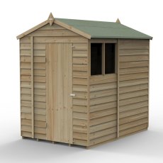 7 x 5 Forest 4Life Overlap Apex Wooden Shed - isolated with door closed