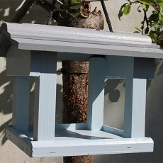 Thorndown Wood Paint 150ml- Lead Grey - Painted on bird house