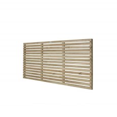 isolated angled view of the 3ft High Forest Contemporary Slatted Fence Panel - Pressure Treated