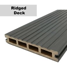 BSW Alchemy Habitat+ Composite Deck Boards in Rydal - 3.6mx3.6m -  close up of ridge