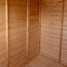 8x6 Mercia Shiplap Pent Shed - close up of robust framing