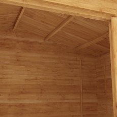 5m x 3m Mercia Retreat Log Cabin (28mm To 44mm Logs) - isolated internal view