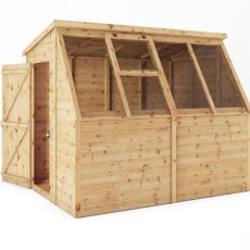 8x6 Mercia Wooden Potting Shed - front width with door closed