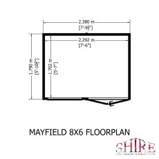 8x6 Shire Mayfield Summerhouse - Footprint