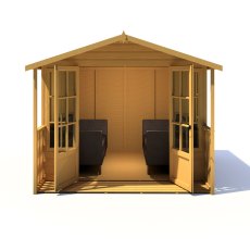8x10 Shire Delmora Summerhouse With Verandah - Front view - doors open