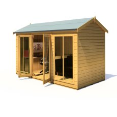 12x6 Shire Mayfield Summerhouse - Angle View - Doors open