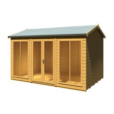 12x8 Shire Mayfield Summerhouse - Angle View - Doors Closed